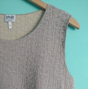👌👕ARMANI COLLEZIONI tan textured tank